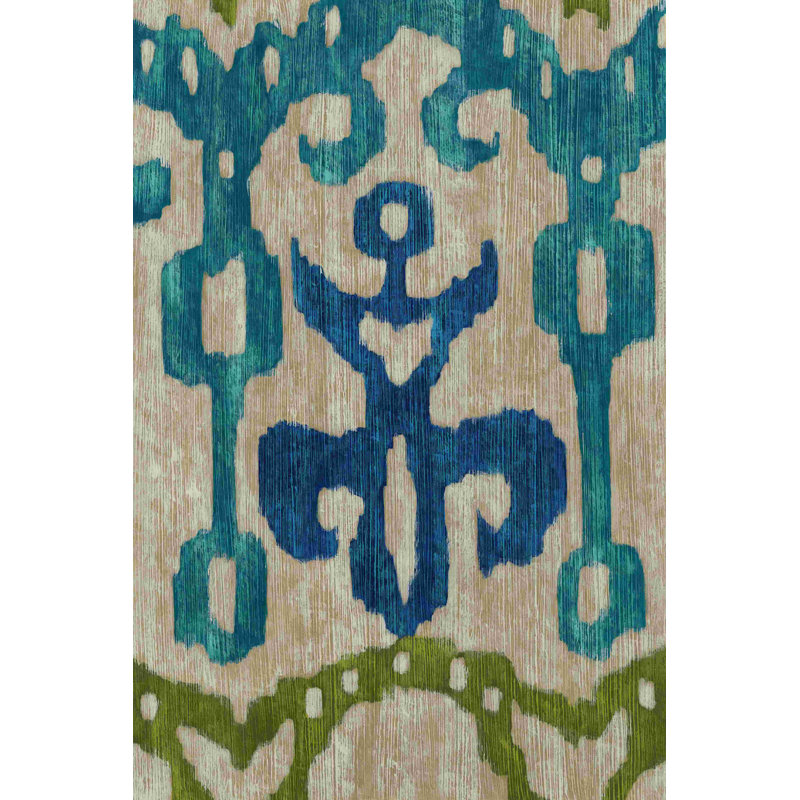 Ikat sarcelle III, H 12 po x l 8 po