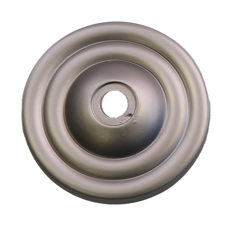 Round Thin Classic Cabinet Hardware Kob Backplate, Graphite