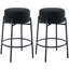 Alonsa Swivel Backless Boucle Upholstered 68cm Counter Stool with Steel Frame (Set of 2)-1701201848-1701201855