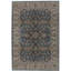 Mahajaran Wool Oriental Area Rug in Navy/Camel