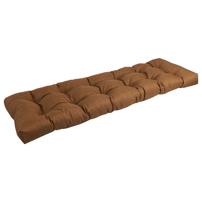 Coussin de siège intérieur / extérieur en polyester filé, L 60 po x P 19 po, Moka