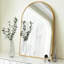 Miroir mural 24 po x 36 po en métal doré pour salle de bain, verre trempé, alliage rouille-1247107696