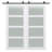 42" X 84" 4-Lite Frosted Primed HDF Barn Door Kit