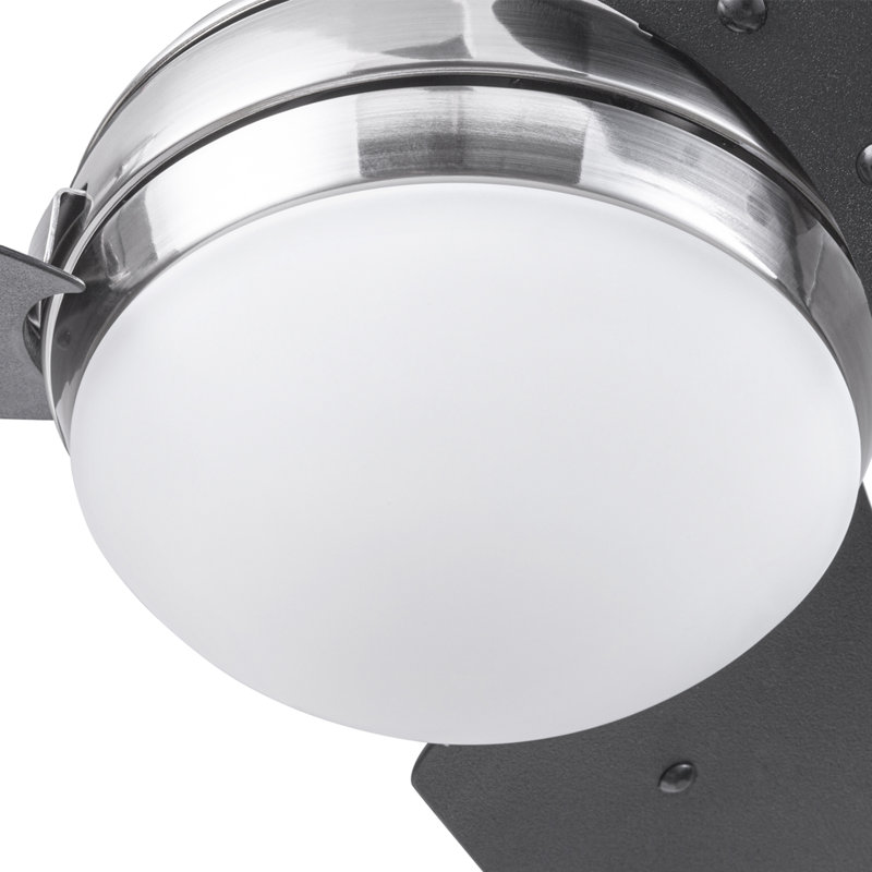Neyo 52" Ceiling Fan with LED Lights and Remote Included, Brushed Nickel