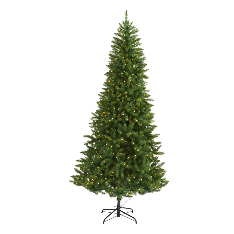 Sapin de Noël vert 9 pi avec 800 lumières DEL, H 7,5 pi