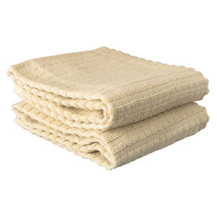 Kitchen Towel Set - Farmhouse Country Towels for Drying Hands or Dishes -  Tan