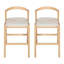 Chaises de salle à manger d'intérieur en bois d'hévéa, ensemble de 2-1994630995