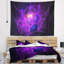Tapisserie abstraite mauve à motif de toile d'araignée fractale mauve-28496461