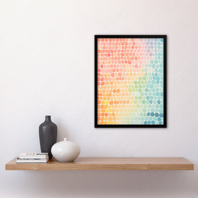 Sunset On Sea Gradient Pastel Abstract Geometric Minimalist - Single Picture Frame Print