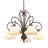 Karcher 5 - Light Steel Dimmable Empire Chandelier-18852411