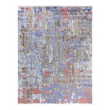 Overdyed One-of-a-Kind 9' 3" X 11' 10" Hand Knotted Area Rug