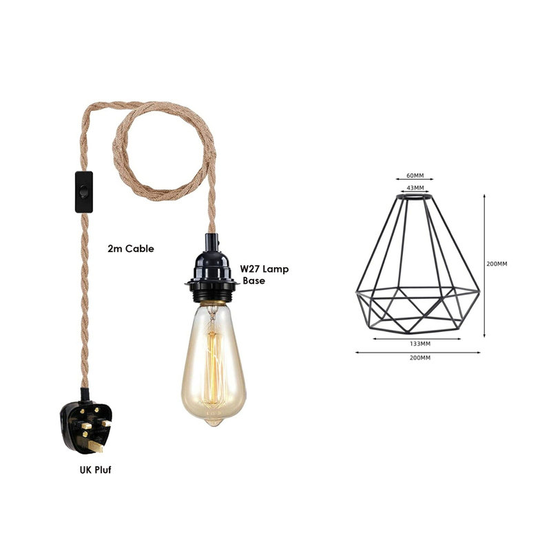 Kuhnhenn 1 - Light Black Geometric Pendant, Yes