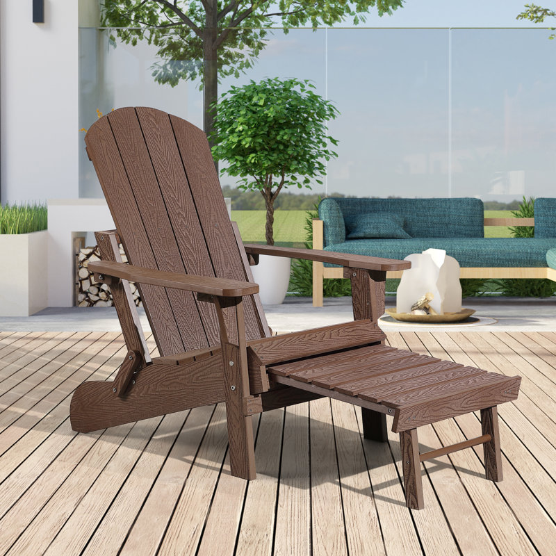 Chaise Adirondack pliante Hurley Morphew, Chêne brun