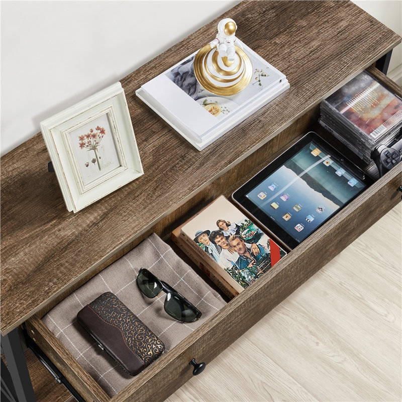 Keivha 39.5'' Console Table, Taupe Wood