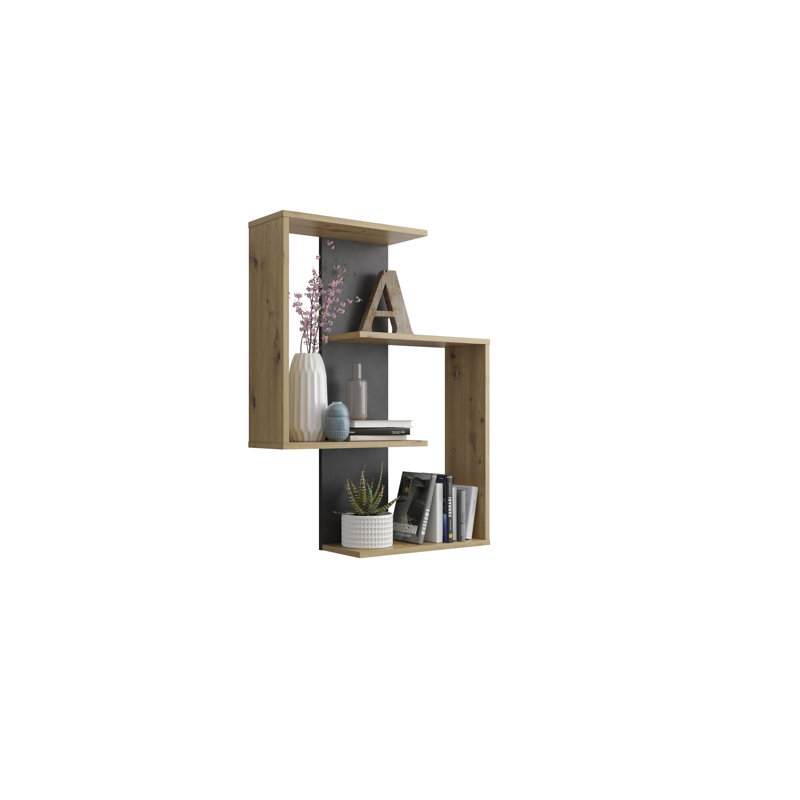 Bridlington 4 Piece Bracket Shelf, Artisan Oak/Matera