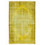 Tapis turc authentique en laine noué à la main de couleur pièce de 5,4 x 8,7 pi surteint en jaune