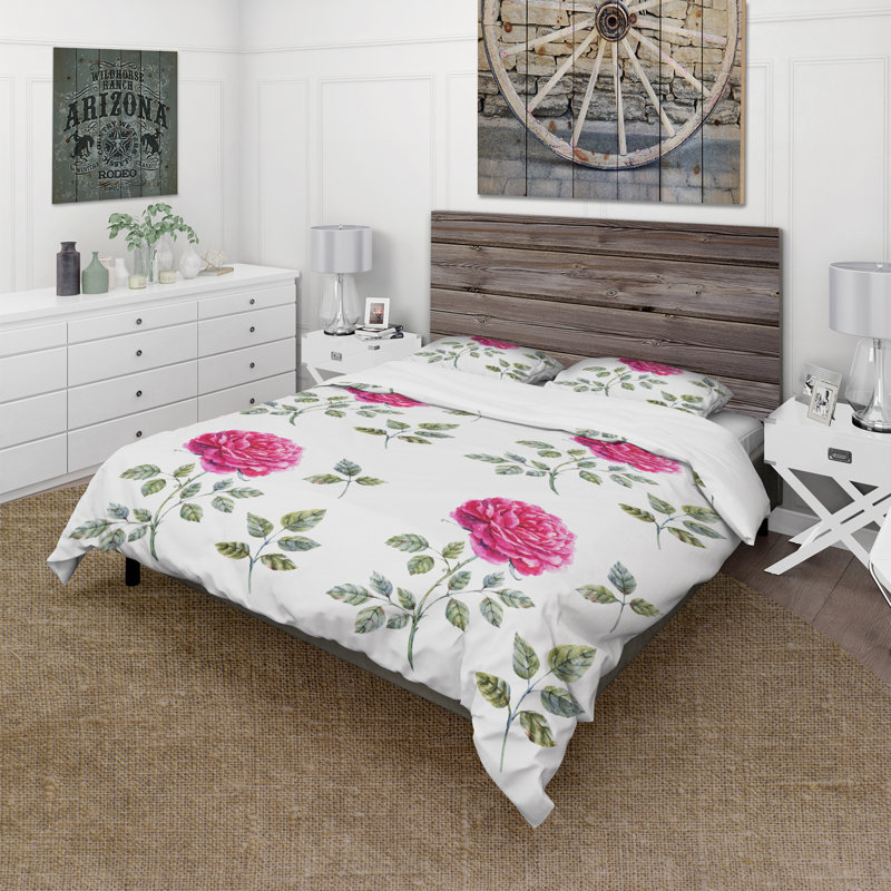 Ensemble de housse de couette en microfibre blanc, Housse simple + 1 taie décorative