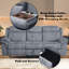 Canapé inclinable en velours gris Zubaida