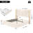 3-Piece Bedroom Set, All-in-One Kids Bedroom Solution, Upholstered Bed with Ambient Light + 2 Nightstands, EXTRA Storage Drawer-409262869-409262868