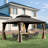 14 Ft. W x 10 Ft. D Aluminum Galvanized Steel Patio Gazebo with Double Roof