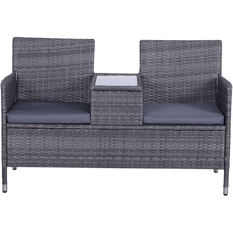 Seidel Outdoor Bench, Grey