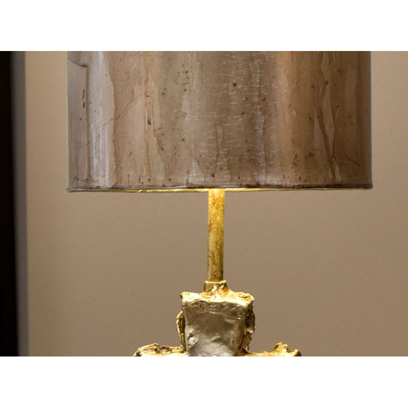 Cross 23" Table Lamp, Silver