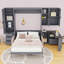 Queen Wooden Wall Murphy Bed with Sofa, LED Strip, USB Ports and Drawers-2118651649