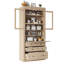 Armoire de rangement autoportante pour cuisine, armoire multifonctionnelle à 3 tiroirs, tablettes réglables et prise de courant pour la salle à manger et le salon-1052741676