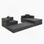 Canapé modulaire modulaire avec méridienne en forme de L, canapé désossé en forme de nuage, siège profond, canapé-lit rabattable, dossier amovible, aucun assemblage requis pour la vie moderne-2032942655
