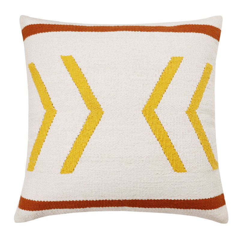 Cotton Geometric Throw Pillow