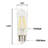 5.5 Watt (75 Watt Equivalent) Clear T10 Dimmable Filament LED Light Bulb, Medium Base, 6 Pack