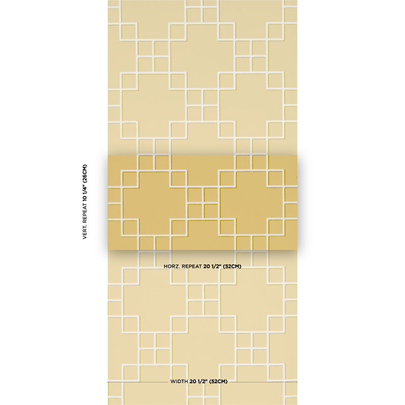 Georgette Trellis Wallpaper, Yellow