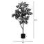 4 pi. Arbre de Sumac artificiel noir d'Halloween