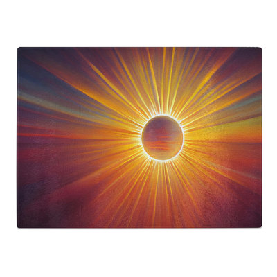 The Rising Sunset Vol.4 Abstract  Glass Chopping Board