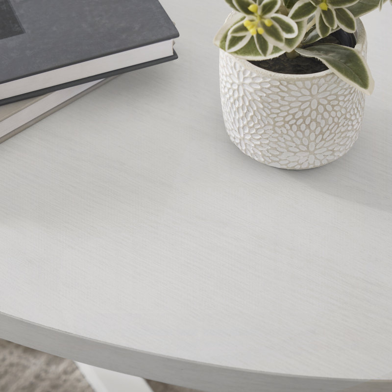 Table basse Modern Harmony, H 18 po x l 46 po x P 26 po, Blanc