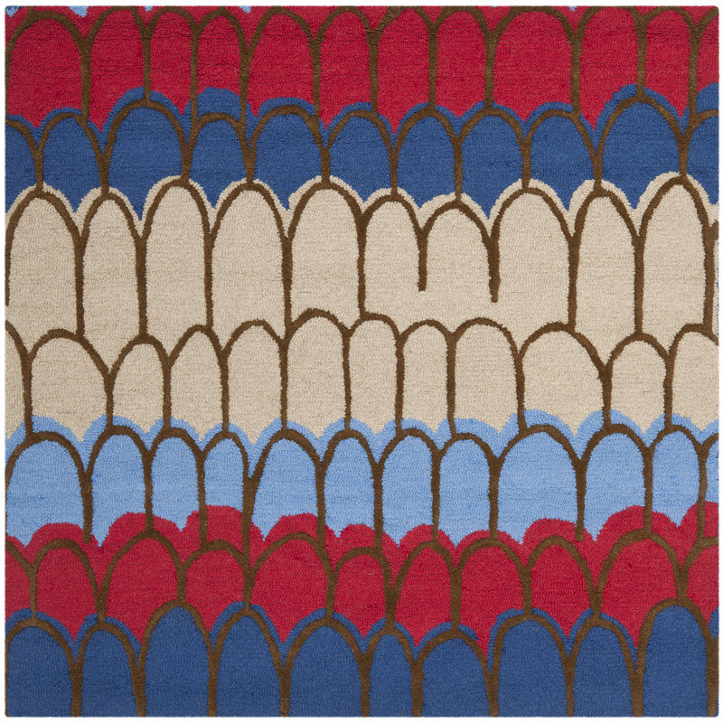 Tapis bleu pour enfants Fairchild, Carré 5 pi