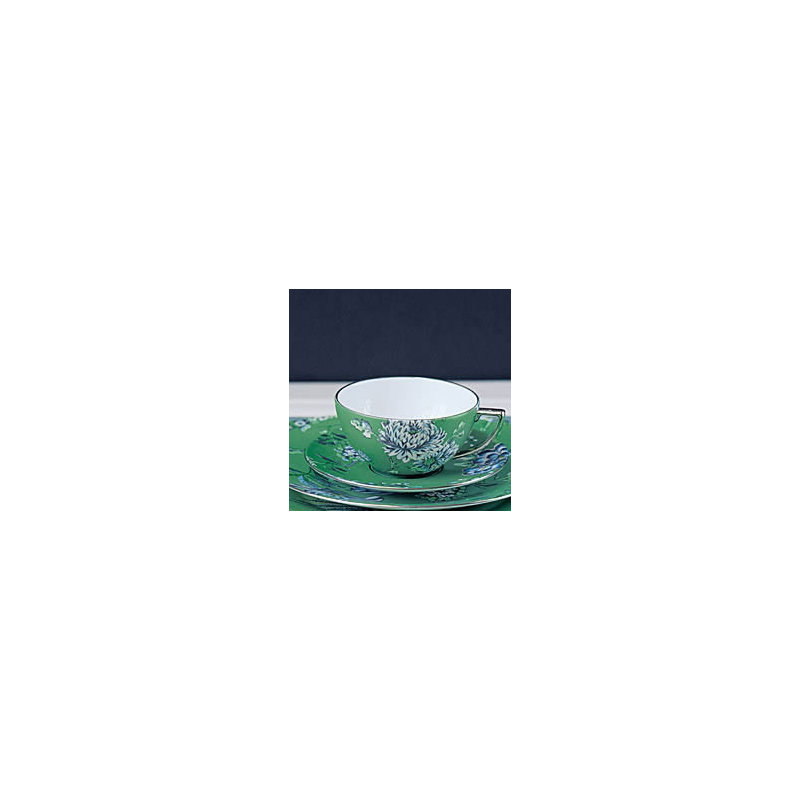 Chinoiserie Green Porcelain Appetizer Plate
