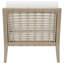 Fauteuil d'appoint Cantu en jonc de mer blanc et naturel vieilli
