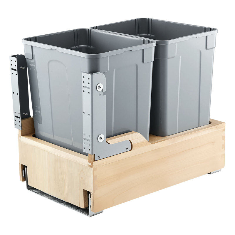 Double poubelle rétractable 35QTx2