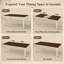 Table de salle à manger extensible Vonnie 59"-77" pour 4 à 6 personnes, table de cuisine rectangulaire en placage de chêne avec pieds en hévéa massif, style ferme moderne-1962234823
