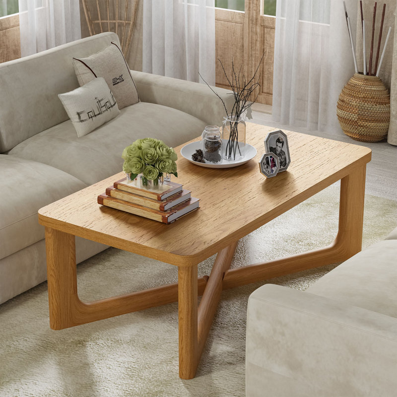 Table basse Asha, Bois naturel