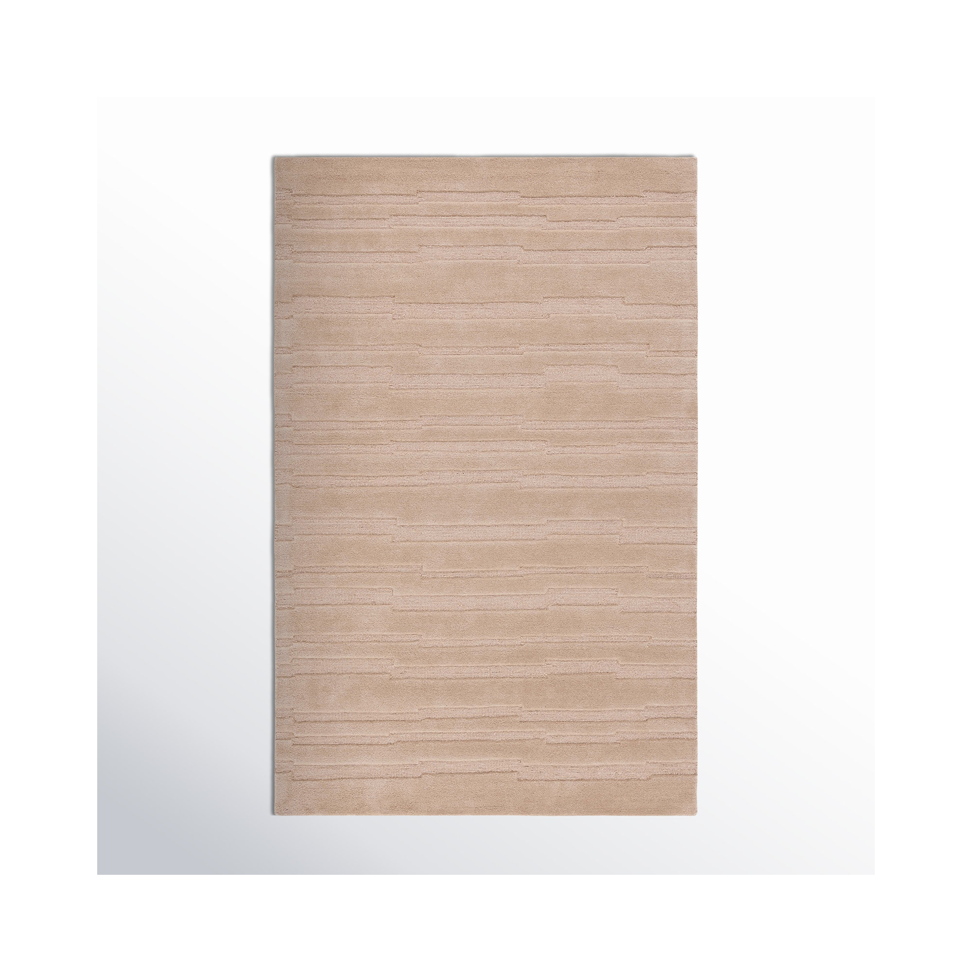 Elona Hand Tufted Cotton/Wool Area Rug in Taupe, Rectangle 4' x 6'