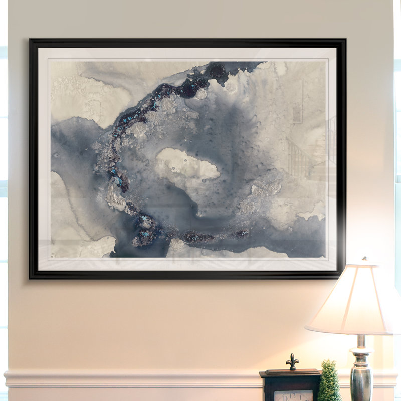 «Celestial Paynes II», reproduction sur toile, H 30,5 po x l 42,5 po x P 1,5 po, Cadre noir