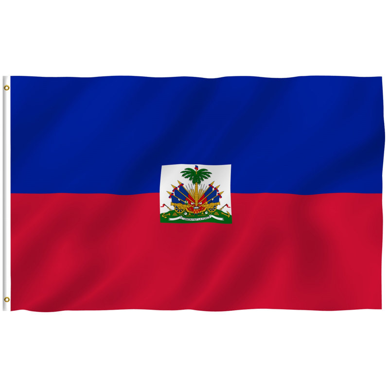 Drapeau de maison d'Haïti en polyester 36 x 60 po