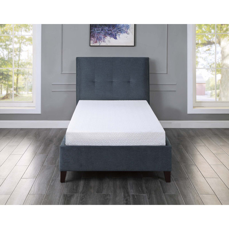 Matelas pour lit simple en mousse à mémoire de forme infusée de gel, ferme, matelas dans une boîte, 6"