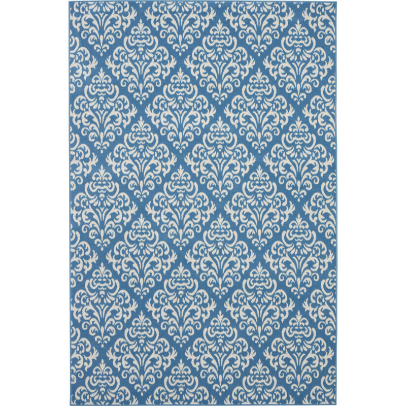 Gjuljeta Damask Indoor Rug, Rectangle 6' x 9'