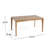 1 Piece Rectangular Dining Table without Chair