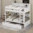 Bunk Bed Frame With Trundle And Storage Shelves, Solid Wood Floor Bunk Bed With Ladders And Guardrails-125124733-125124731
