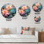 Horloge murale florale verte et grasse Serenade IV-585737194