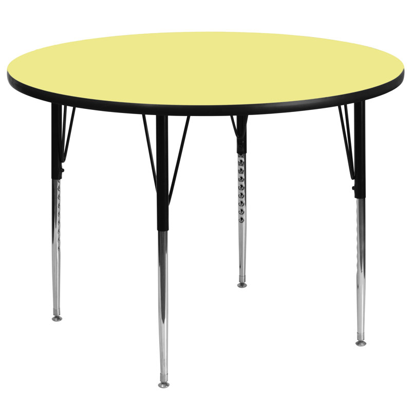 Table d'activité 42 po Goddard, L 60 po x P 60 po x H 21,125 po - 30,125 po, Jaune